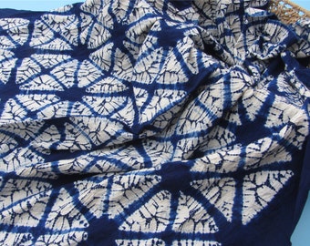 Natural Dyed Fabric, Hand Dyed Indigo Shibori Fabric ,100% cotton fabriic