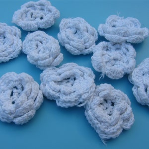 10pcs Cotton Crochet applique,4.5cm flower applique image 2