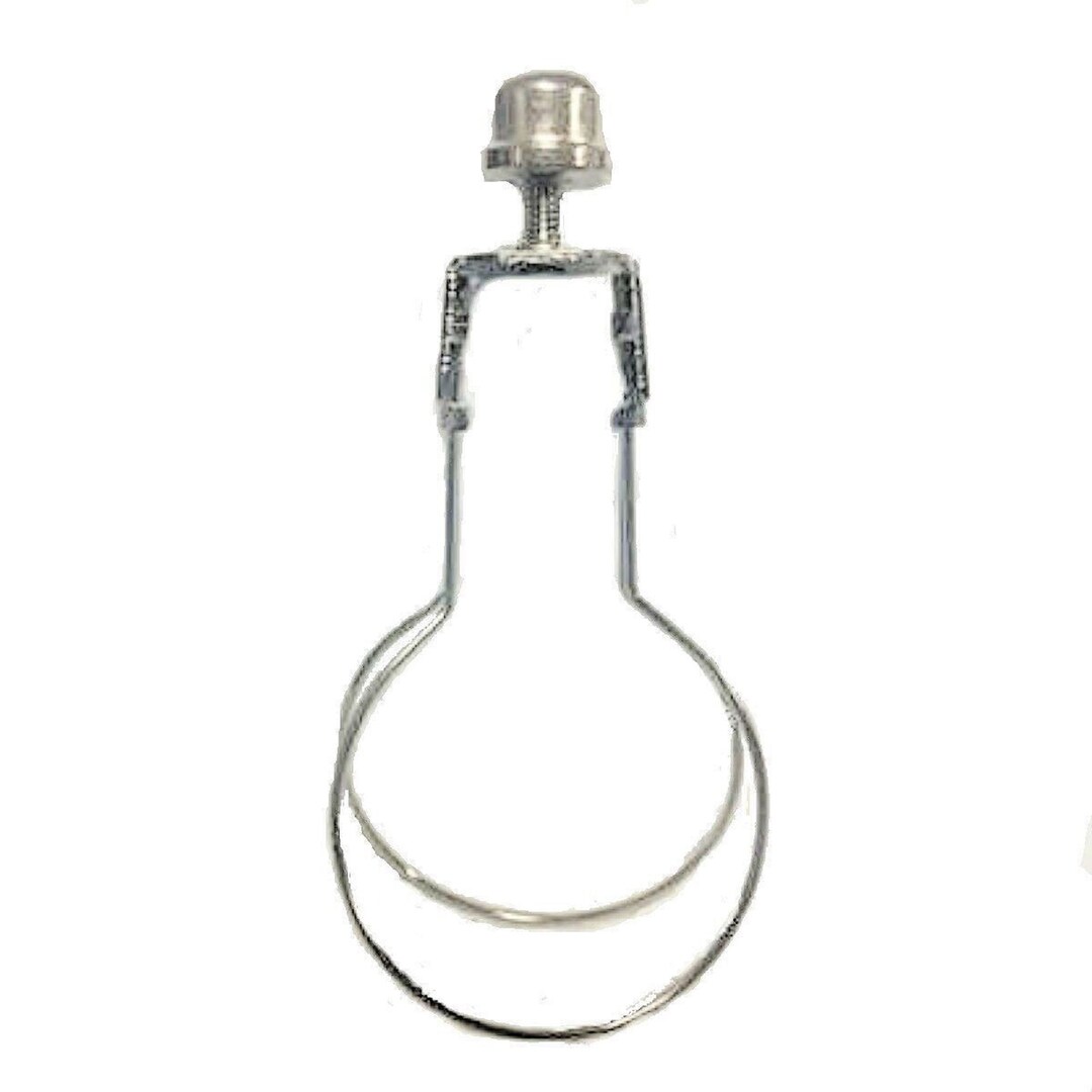 NICKEL Lamp Shade Clipon Adapter for Regular Bulb With Finial Etsy