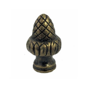 Acorn Antique Brass Lamp Shade Finial