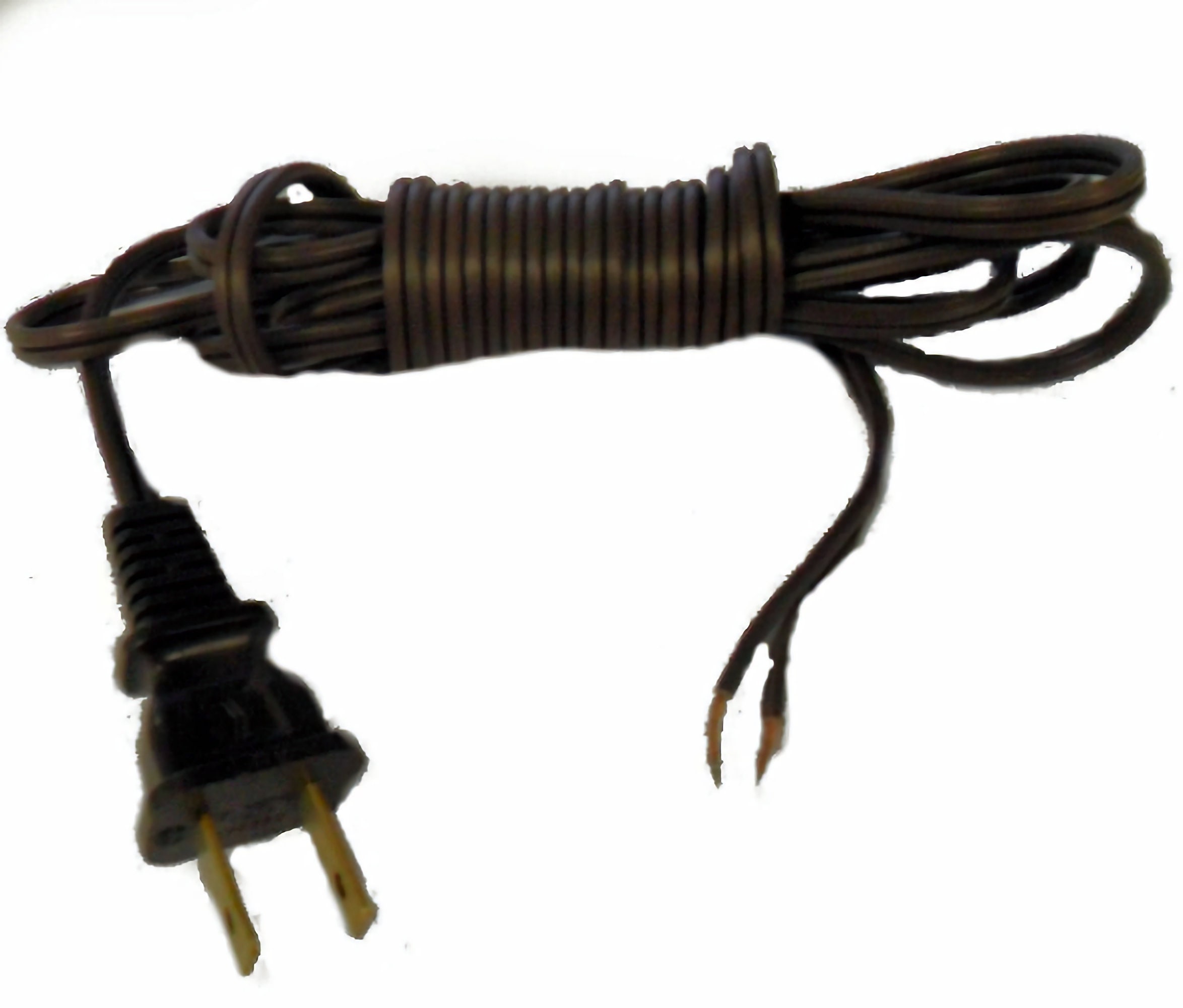 18/2 Lamp Parts-8' Lamp Cord Set- -U.L. Wire and Polarized Plug -Brown-SPT1- 
