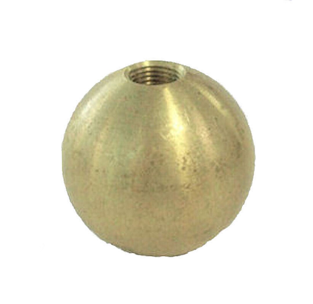 3/4 UNFINISHED BRASS BALL With 3/8 Threaded Hole Etsy