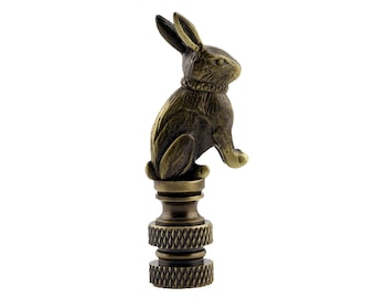 Abat-jour lapin finition laiton antique