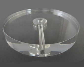 7" Acrylic clear round lamp bases in lots of 1, 2, 3, OR 4...Free shipping