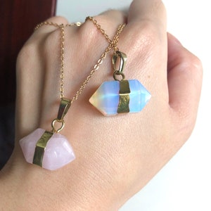 Rose Quartz Necklace Raw Crystal Necklace Crystal Necklace Crystal Necklace Healing Crystal Raw Crystal Healing Stone Graduation Gifts