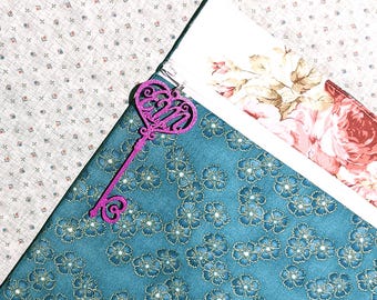 Bolsa para proyectos de punto de cruz hecha a mano con flores de rosas, 100% algodón.