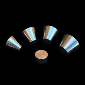 The ORIGINAL Coin Ring Folding Cone SET with Spacer for all 1/4 inch 5/8 inch holes in Coin Rings, Stainless Steel image 1