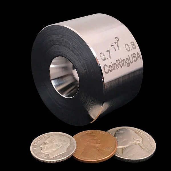 0.7” x 0.8” UNIVERSAL Folding and Reduction Die made of Hardened Stainless Steel @ 17-Degree Tapers for the Smallest Coin Rings