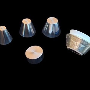 The ORIGINAL Coin Ring Folding Cone SET with Spacer for all 1/4 inch 5/8 inch holes in Coin Rings, Stainless Steel image 2