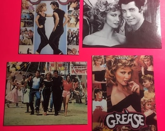 Set of 4 Grease Magnets! John Travolta & Olivia Newton John!