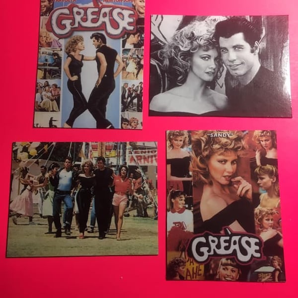 Set of 4 Grease Magnets! John Travolta & Olivia Newton John!