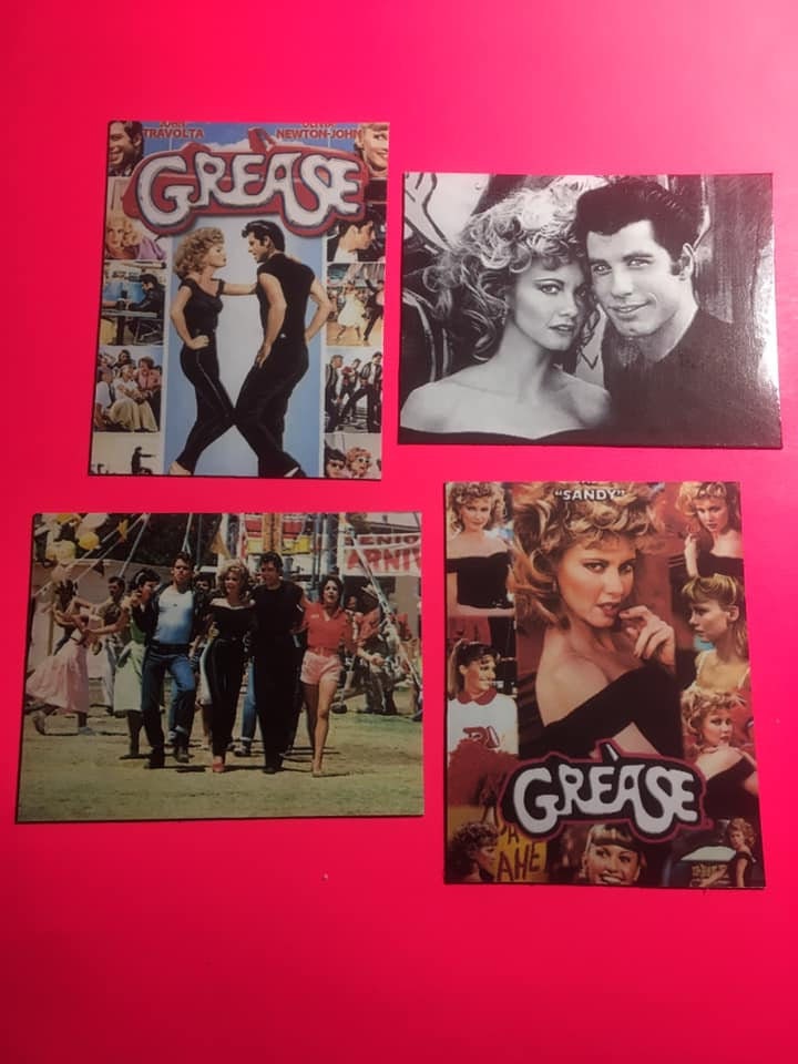 Set of 4 Grease Magnets! John Travolta & Olivia Newton John!