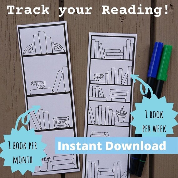 Bookmark Printable Bookmark Reading List Bookmark - Etsy