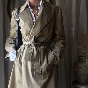 Vintage Oversized London Fog Classic Dark Beige Trench Coat