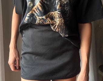Vintage Y2K 2000s Sporty Black Mini Skirt Pockets