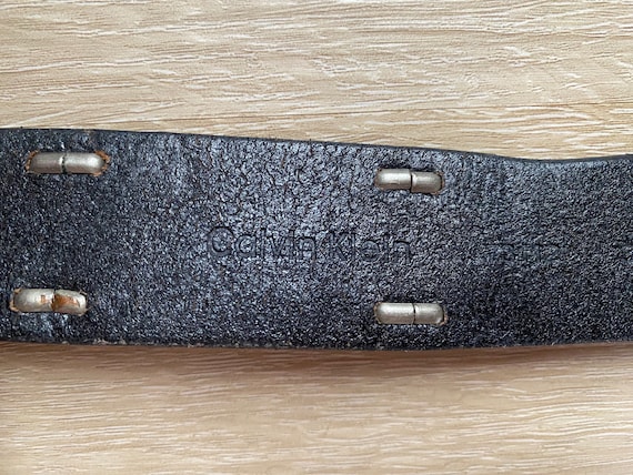 Vintage Calvin Klein Dark Brown Belt Wide Leather… - image 5