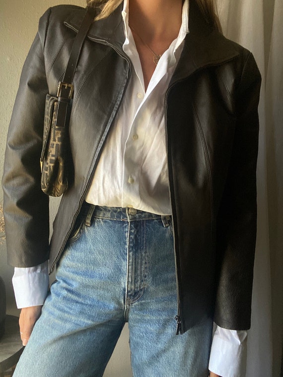 Vintage Leather Dark Coco Brown Moto Jacket