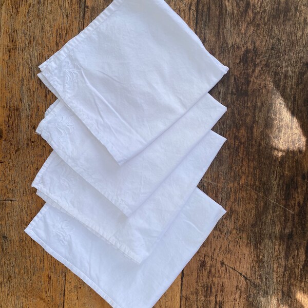 White Cotton Napkins for Embroidery - Etsy
