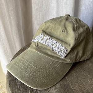 Vintage Khaki Dad Hat San Francisco Cotton Baseball Cap