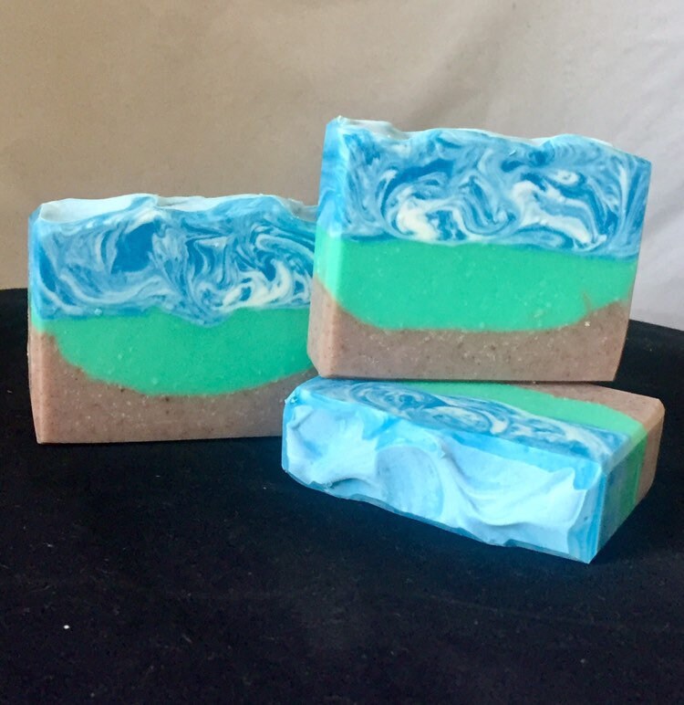 Earth Meets Sky Handmade Soap Lush Dupe of Relentless Etsy