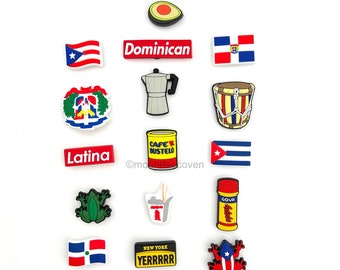 Latino, Puerto Rico Charm, Latinx, Republica Dominicana Charm, Carribbean, Shoe Charms