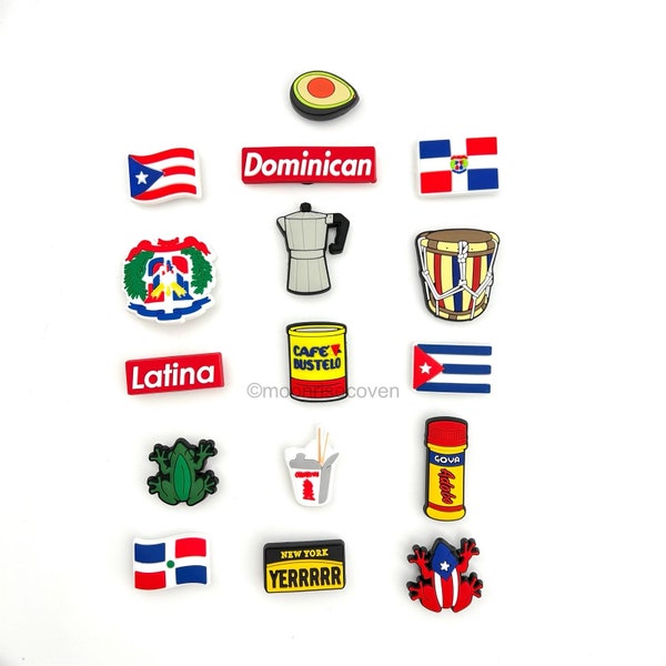Latino, Puerto Rico Charm, Latinx, Republica Dominicana Charm, Carribbean, Shoe Charms