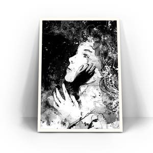 Don&#39;t Worry Mom, Comforting Art, Acrylic Painting, Emotional Art Print, Sad Art, Lost Girl, Contemporary Art, Black Art, Wall Art, Sad Girl