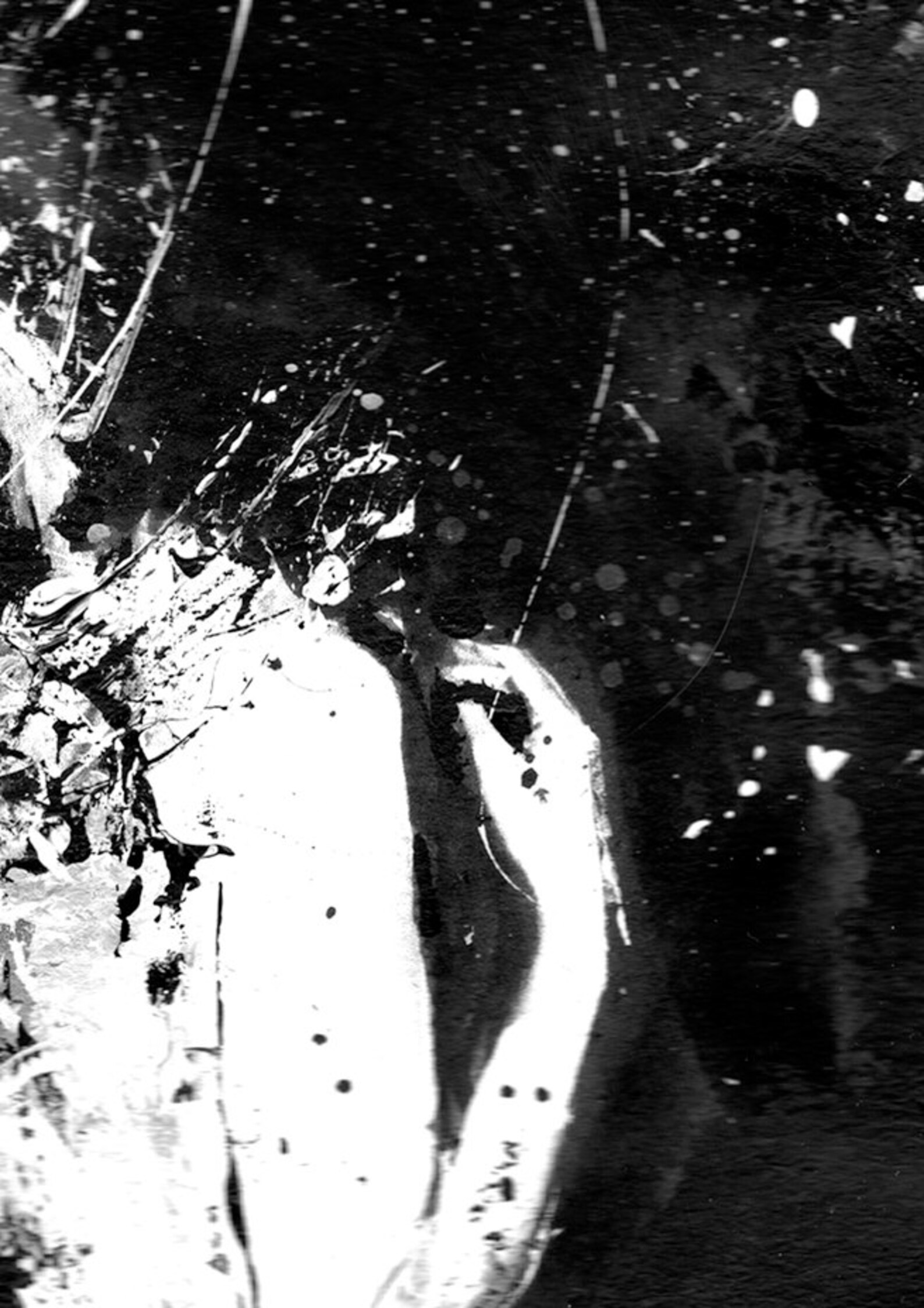 Black and White Mermaid Art Print, Girl in Abyss - Etsy