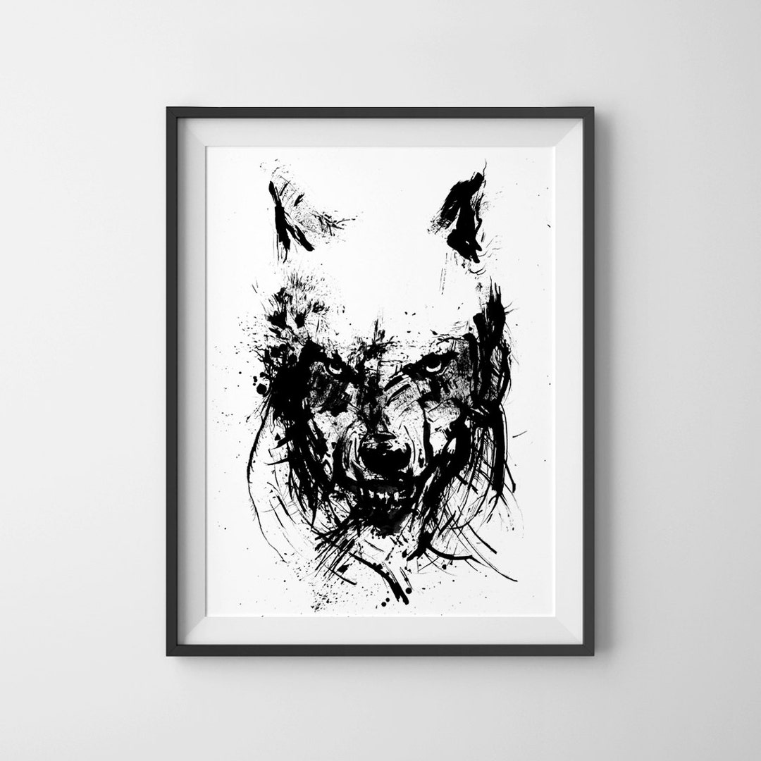 Sad Alpha Wolf Drawing