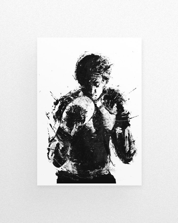 Affiche noir & blanc du film Rocky - acheter Affiche noir & blanc du film  Rocky (4608) 