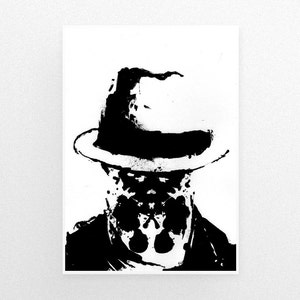 Tache d'encre de rorschach, affiche de Watchmen, Watchmen, Art Print, noir et blanc Art, Art minimaliste, affiche de film minimaliste, format A3 de Wall Art image 2