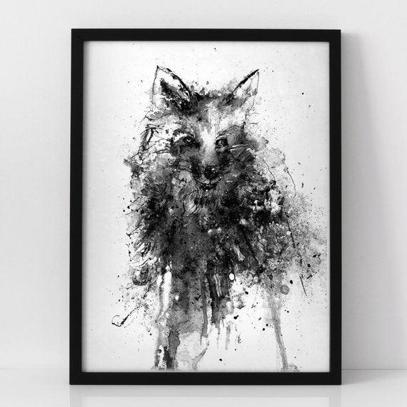 Black And White Abstract Animal Art