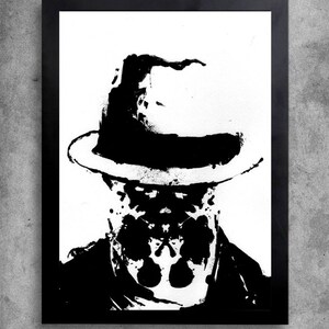 Tache d'encre de rorschach, affiche de Watchmen, Watchmen, Art Print, noir et blanc Art, Art minimaliste, affiche de film minimaliste, format A3 de Wall Art image 3