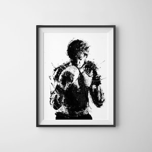 Rocky Movie Poster, Art Print, Black and White Art, Boxing Art, Boxing Poster, Rocky Balboa Poster, Rocky Poster,  Wall Art