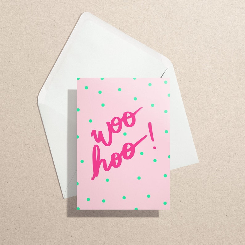 Woo hoo card, Engagement, Celebration, Birthday, Pregnancy and Wedding card. image 6