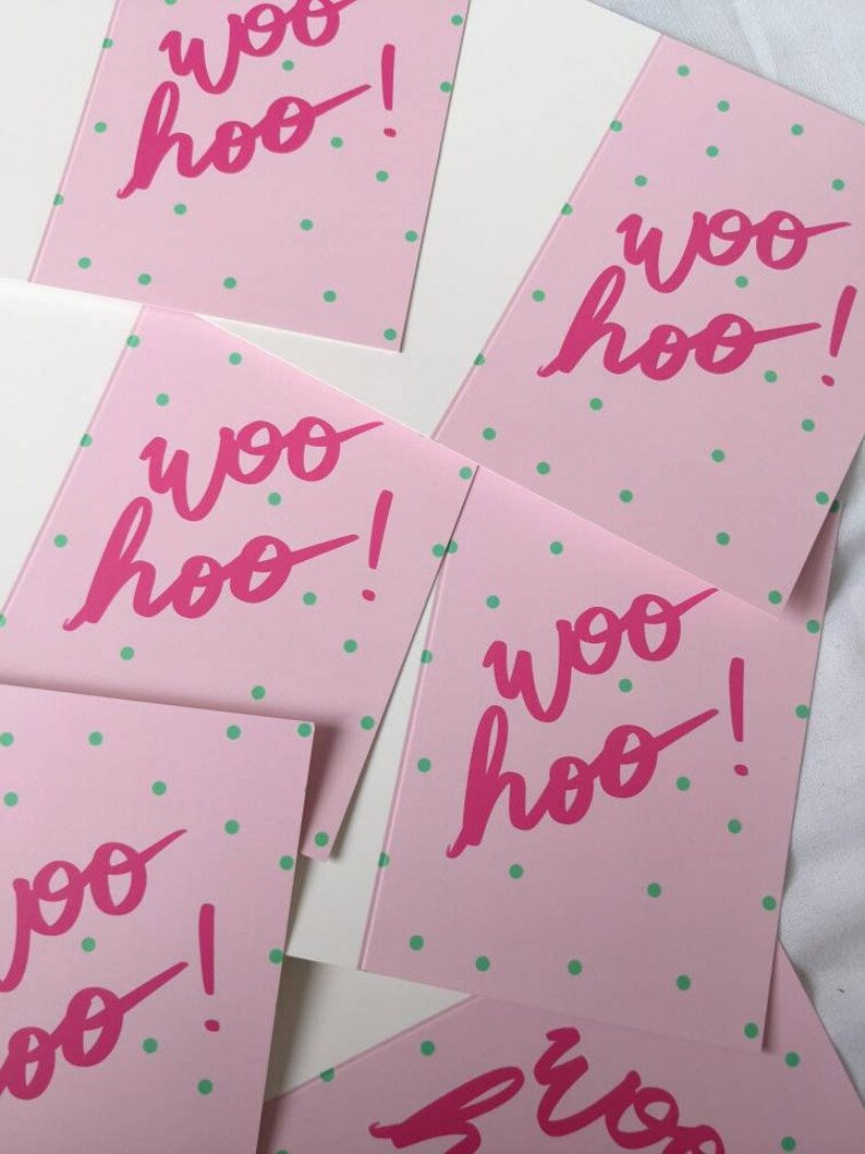 Woo hoo card, Engagement, Celebration, Birthday, Pregnancy and Wedding card. image 2