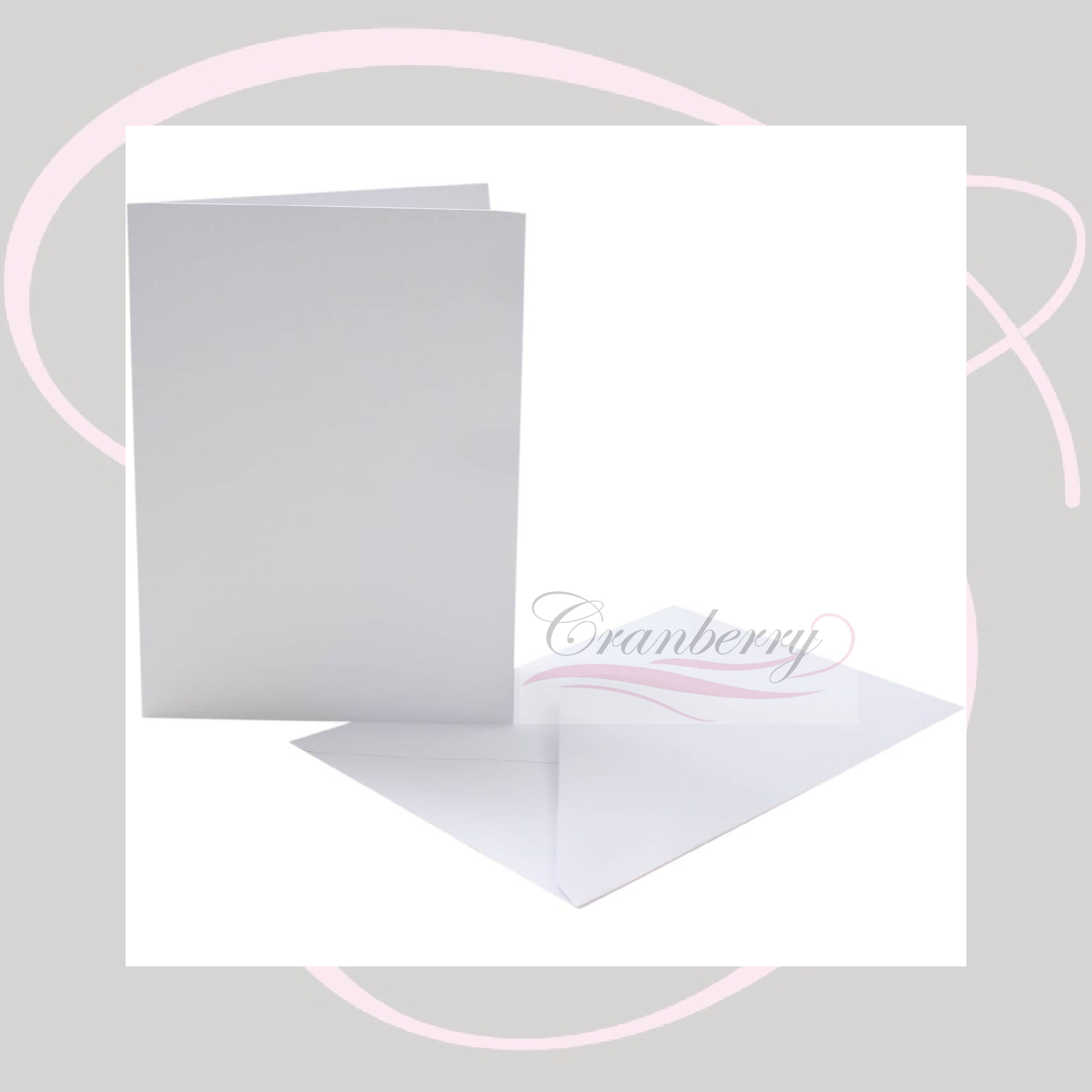 Blank White Cards and Envelopes, Printable, Perfect for Arts and