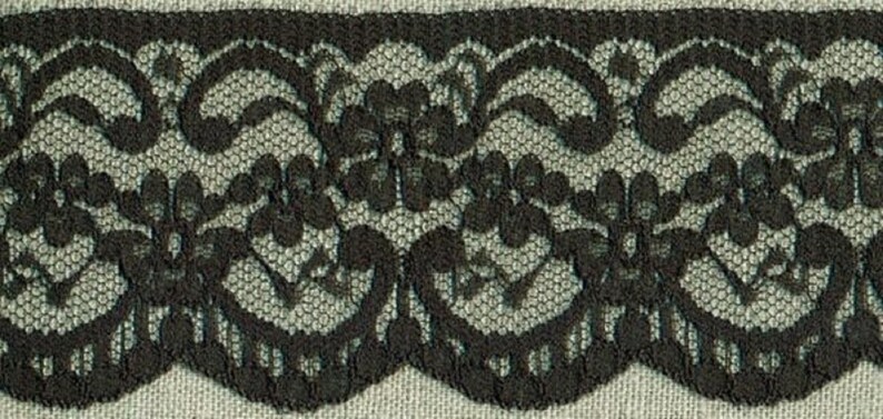 Black Lace Trim Edging 63mm Width