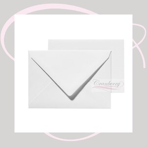 5x7 White Postcard Blanks and White Envelopes - Single Sided 300gsm Card