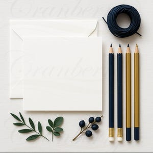 6 x 6 witte kaartenset – blanco kaarten en enveloppen