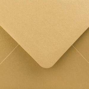 C7 Gold Umschläge Metallic Pearl Geeignet für Antwortkarten, Samen, Rubbelkarten, Floristik, Dankesnotizen. Miniatur Briefumschläge 81 mm x 111 mm.