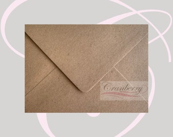 Kraft Envelopes Recycled Fleck Brown Gummed Flap Multiple Sizes Available