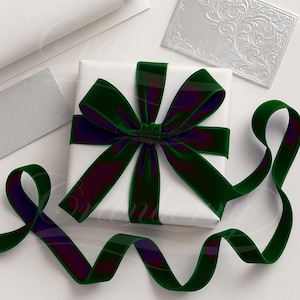 38 mm donkergroen fluwelen lint 1,5 inch breed enkelzijdig lint voor knutselen, cadeaupapier, strikken, bruiloften, naaien, bloemstukken