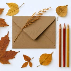 Envelopes Kraft C7 pequenos - 82 mm x 113 mm - Gomados 110 g/m² - Tamanho A6 - Marrom Natural Ecológico