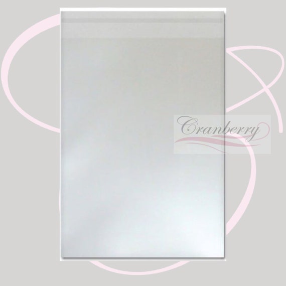 C5 Cellophane Card Display Bags Clear Sleeves Self Seal Strip 