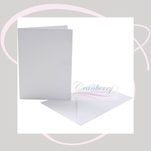 5 x 7 cartes vierges blanches et enveloppes blanches – Cartes vierges froissées 300 g/m²