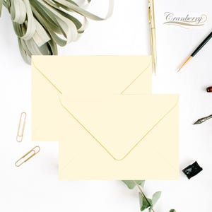 C5/A5 Ivory Cream Envelopes Premium 130gsm Thickness 162mm x 229mm Diamond Gummed Flap