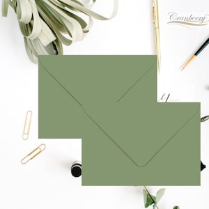 C6/A6 Olive Green Envelopes 114mm x 162mm Gummed