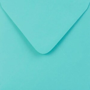 Enveloppes turquoise 6 po x 6 po. Carré 155 mm x 155 mm. Convient pour les cartes de voeux, Noël, les invitations, les bons, la papeterie de mariage
