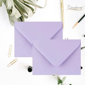 Enveloppes C6/A6 lavande lilas 114 mm x 162 mm, gommées